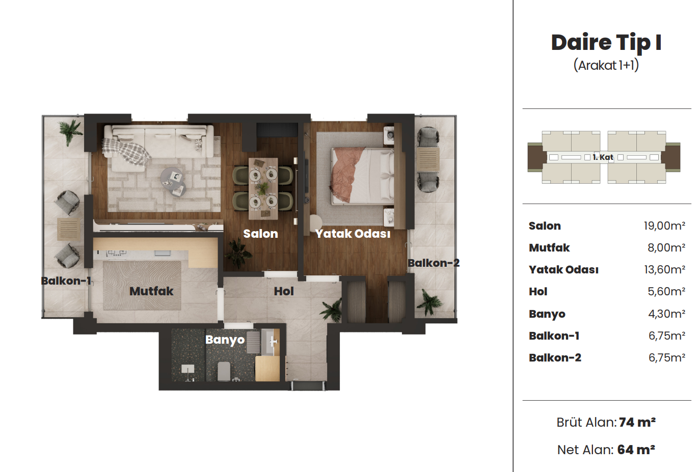 BBY Tablo Arslanbey - Apartment Type I