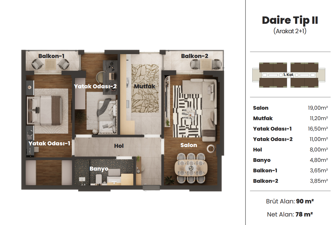 BBY Tablo Arslanbey - Apartment Type II